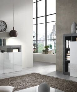 Alternative view of Hamburgo Aparador 3 Puertas Blanco/Oxido 146cm.