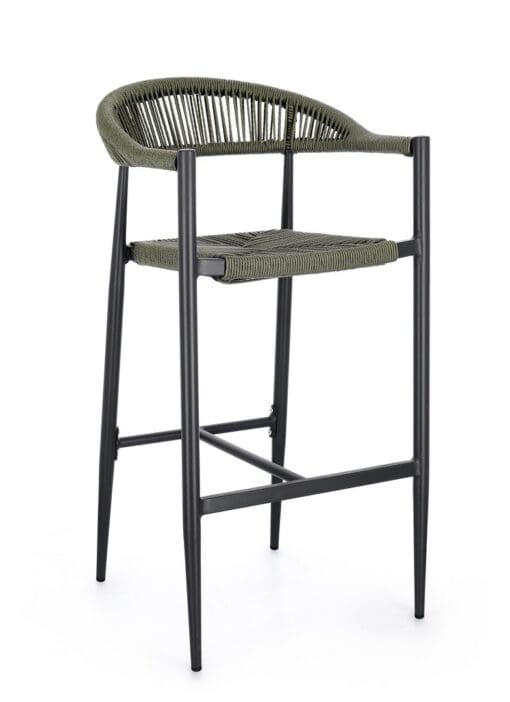 JANDIA BAR STOOL ANTHRACITE/GREEN.