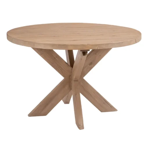 NATURAL ELM WOOD DINING TABLE 120 X 120 X 76 CM. - Image 3