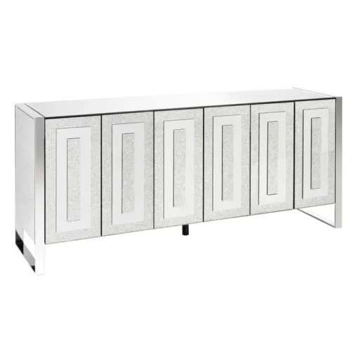 SILVER MDF-MIRROR SIDEBOARD LIVING ROOM 200 X 50 X 90 CM. - Image 2