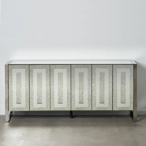 SILVER MDF-MIRROR SIDEBOARD LIVING ROOM 200 X 50 X 90 CM. - Image 5