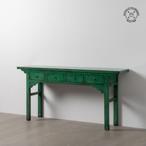 GREEN WOOD-MDF CONSOLE 178 X 38 X 85 CM - Image 2