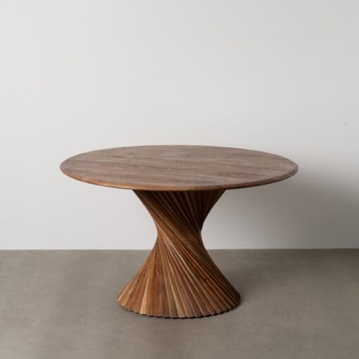 BROWN DINING TABLE ACACIA WOOD 130 X 130 X 76 CM