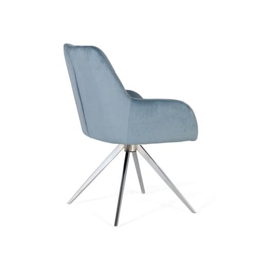 SILLA GIRATORIA TERCIOPELO AZUL - Imagen 4