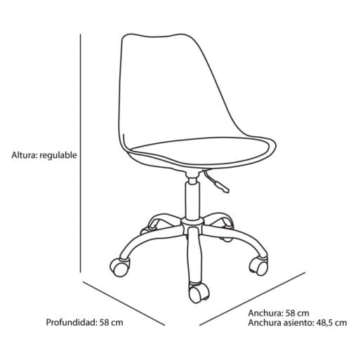 SILLA ESCRITORIO AGUA – Bild 3