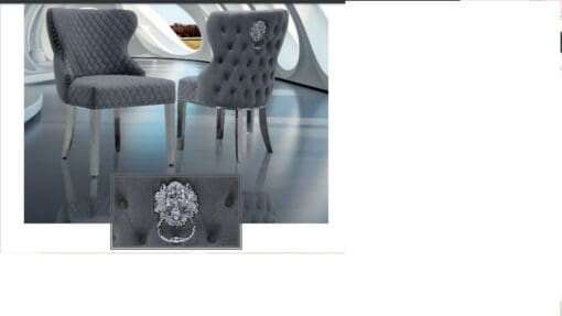 SILLA MODERNA CON ANILLA LEON GRIS - Imagen 2