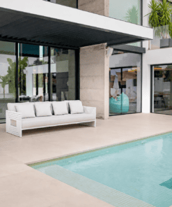 SILLÓN BURUNDI  DE 4 PLAZAS BLANCO