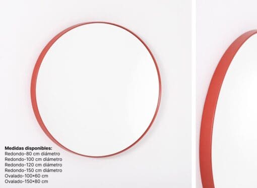ESPEJO CIRCULAR COLOR CORAL 150CM - Image 2
