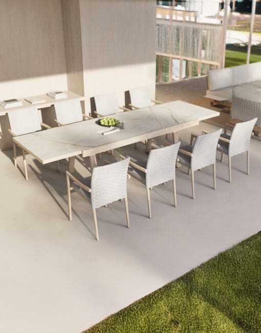 MESA SIFO EXT.200/300X96 CM IMIT PIEDRA - Imagen 2