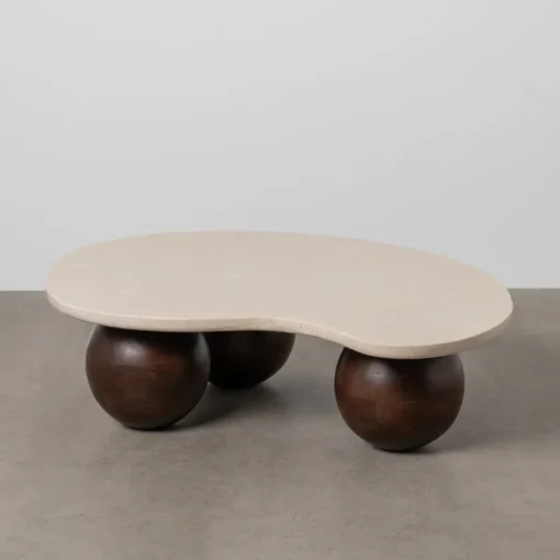 MESA CENTRO MARMOL-MADERA 107CM - Imagen 2