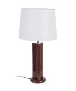 LÁMPARA MESA LACADO GRANATE DM 37,50 X 37,50 X 70 CM