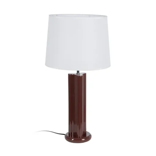 LÁMPARA MESA LACADO GRANATE DM 37,50 X 37,50 X 70 CM