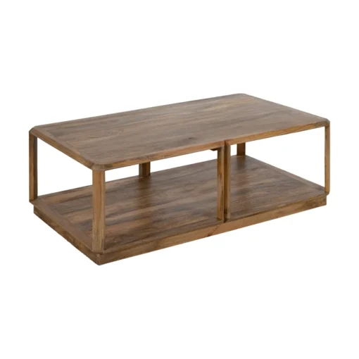 MESA CENTRO MARRÓN MADERA DE MANGO SALÓN 130 X 80 X 45 CM – Image 2
