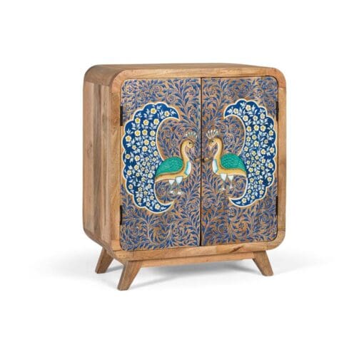 MUEBLE PINTADO A MANO PAVO REAL 77CM – Image 2