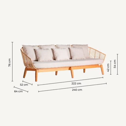 SOFÁ PLISSÉ RATTAN – Image 2