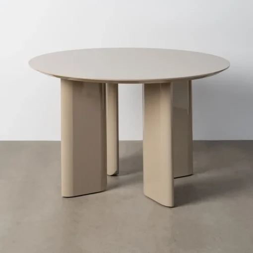 MESA COMEDOR ALTO BRILLO TAUPE DM 120 X 120 X 75 CM — изображение 2