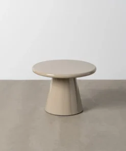 MESA CENTRO ALTO BRILLO TAUPE DM 60 X 60 X 40 CM