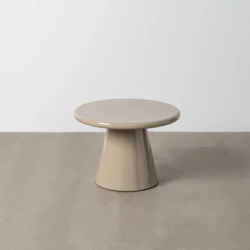 MESA CENTRO ALTO BRILLO TAUPE DM 60 X 60 X 40 CM