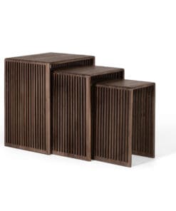 Table D'Appoint D'Angle En MDF Pin - 55 X 56 X 83 Cm - Finition Naturelle - Pour Salon, Chambre
