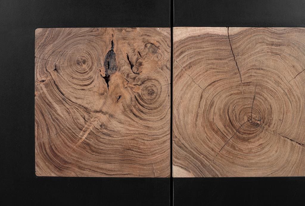 APARADOR 190CM MARRON Y NEGRO - Imagen 4