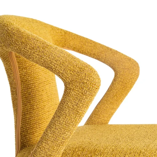 SILLA JASPEADO MOSTAZA TEJIDO SALÓN 52,50 X 59 X 79 CM - Imagen 2