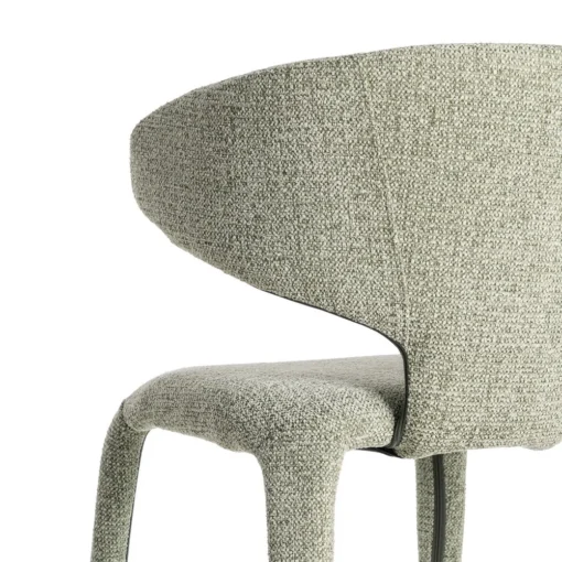 SILLA JASPEADO VERDE TEJIDO SALÓN 58 X 60 X 81 CM - Imagen 2