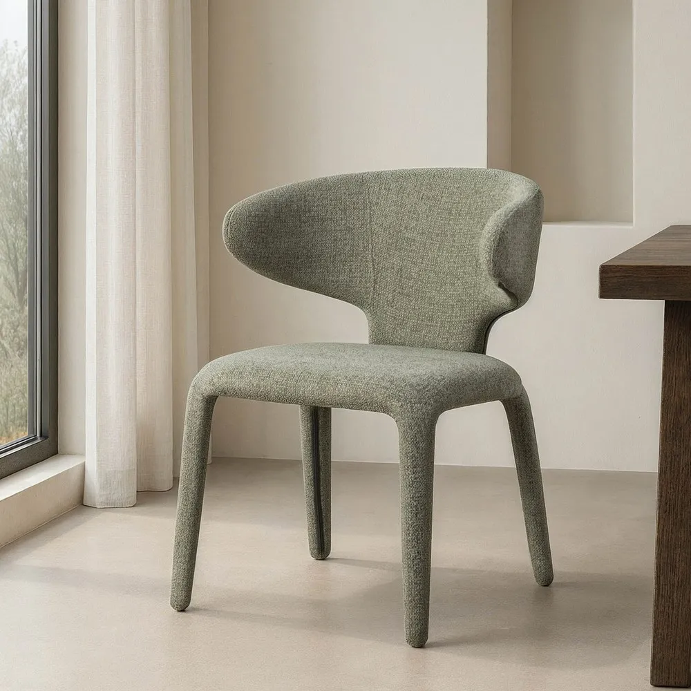 SILLA JASPEADO VERDE TEJIDO SALÓN 58 X 60 X 81 CM
