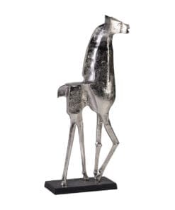 FIGURA CABALLO PLATEADO