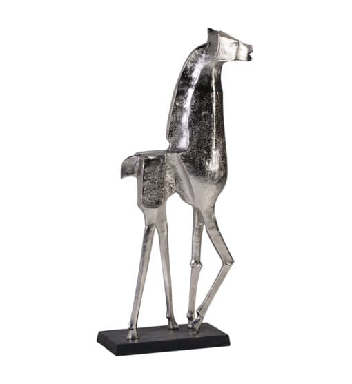 FIGURA CABALLO PLATEADO