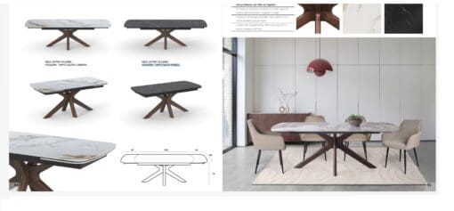 MESA COLUMBA JANTAR EX. GOLDEN CARRARA — изображение 2