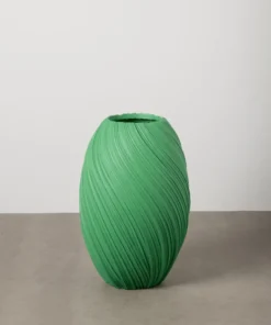 JARRÓN VERDE RESINA DECORACIÓN 51,50 X 51,50 X 76,60 CM