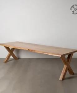 MESA COMEDOR NATURAL MADERA DE ACACIA 280 X 100 X 76 CM