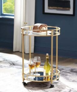 CAMARERA METAL CRISTAL DORADA 70x47x76 CM