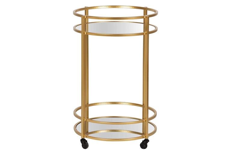 CAMARERA METAL CRISTAL DORADA 70x47x76 CM - Image 2