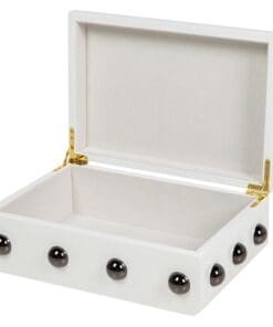 Alternative view of CAJA MDF ZINC TACHUELA BLANCA 32x22x12 CM