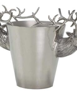 CHAMPANERA CIERVO ALUMINIO PLATEADO 50x24x30 CM