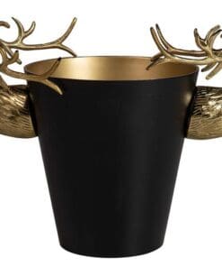 CHAMPANERA CIERVO ALUMINIO NEGRO 50x24x30 CM