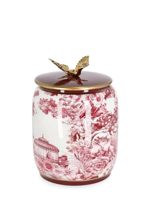 MACETERO ZHEN C-TAP ROJO BLANCO ORO H23