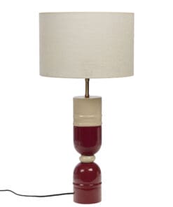 Lampara smiles pantalla jute blanco