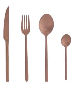 Set de cubiertos 16 piezas, oro rosa