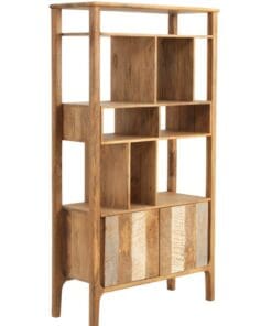 Alternative view of LIBRERIA MADERA MACIZA DE MANGO GRIS ENVEJECIDO