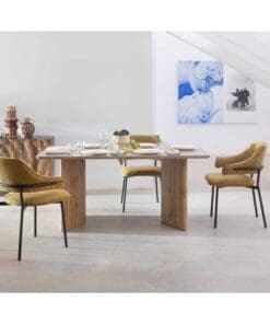 Alternative view of SILLONES TAPIZADOS CHENILLA JASPEADO MOSTAZA CON PATAS ME