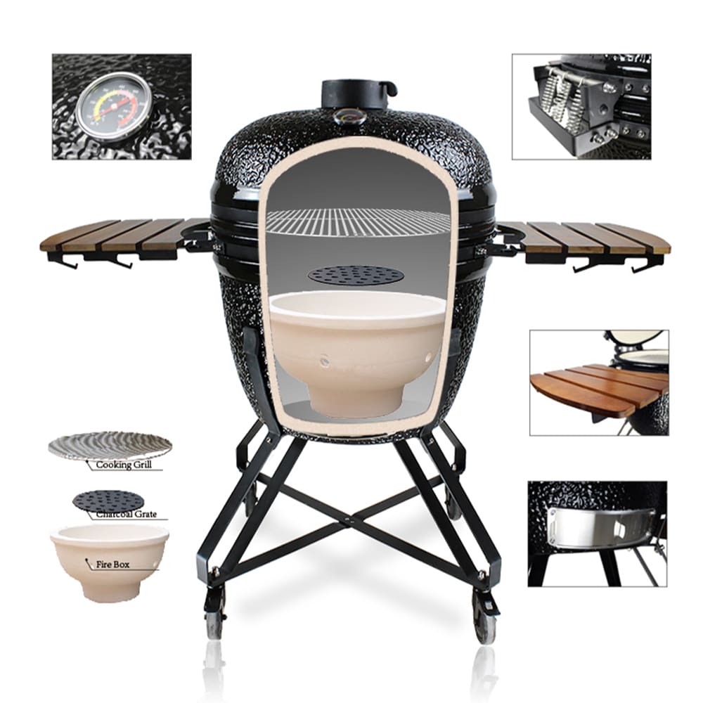 KAMADO GRILL 26 INCHES BLACK+ACCESORIOS - Image 2