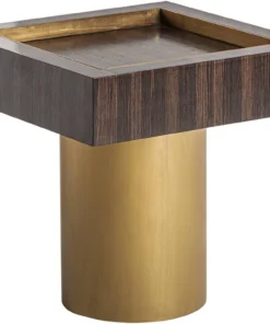 Mesa Auxiliar Cheb Madera de Pino 50x50x52 Estilo Art Deco