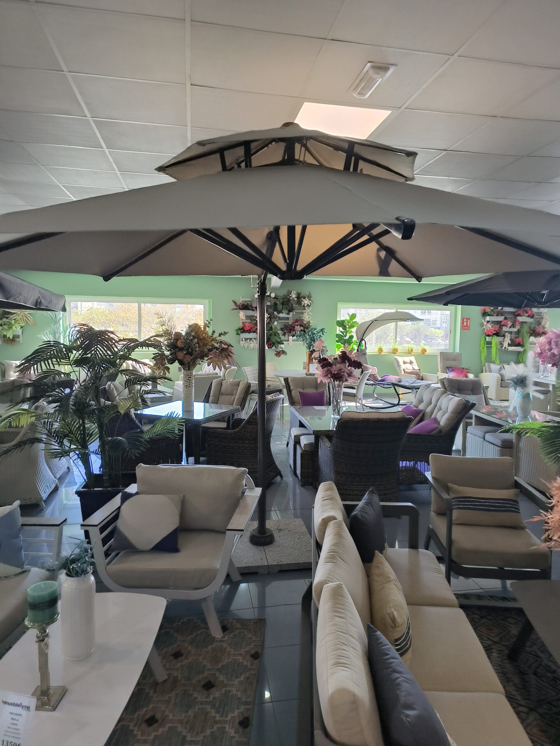 NEW ATENAS PARASOL DIAMETRO 3 METRO T.3311 LIGHT GREY - Imagen 2