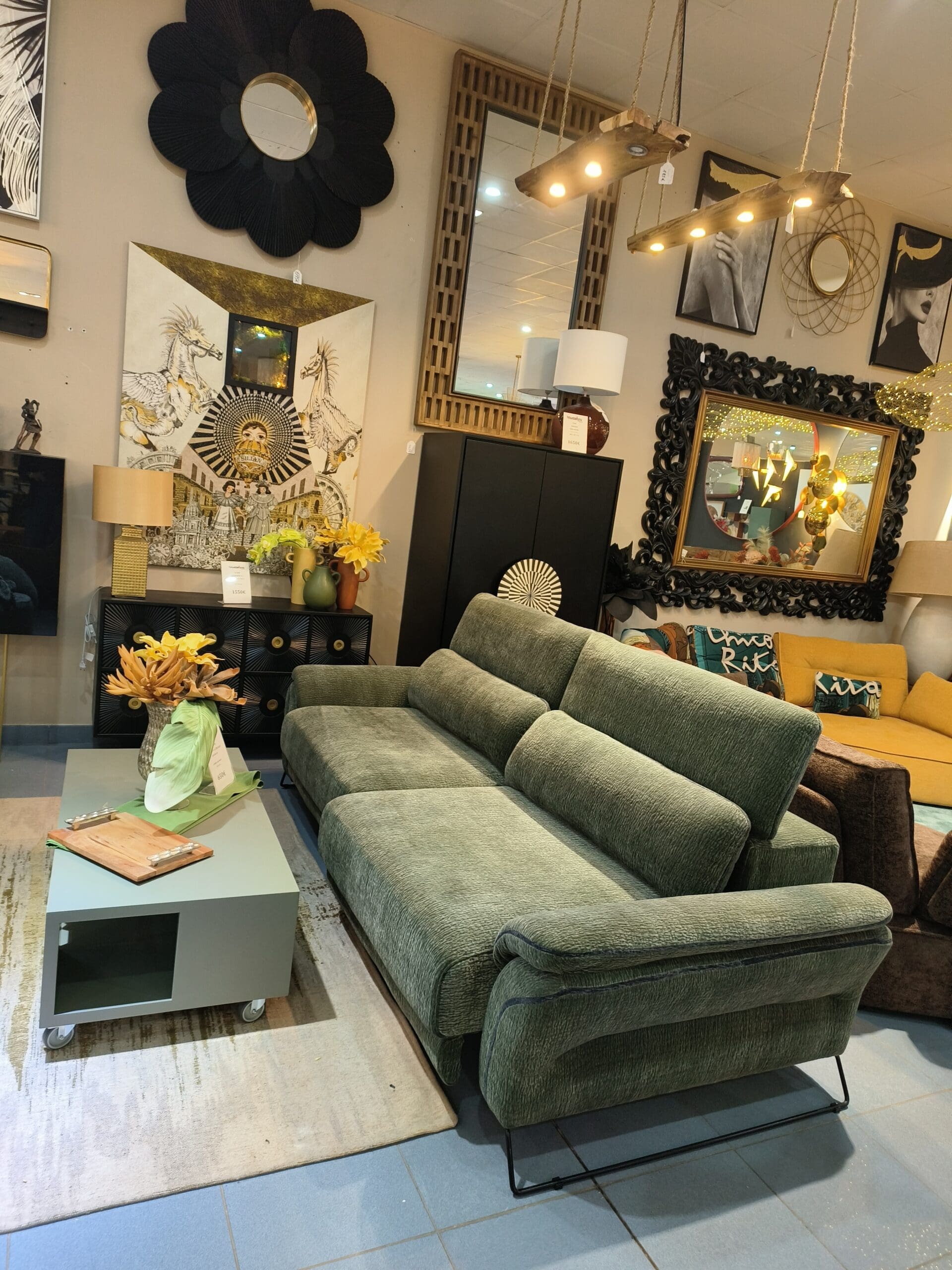 SOFA KLAUSS XL100 T.BURBERRY 10 VERDE MUSGO