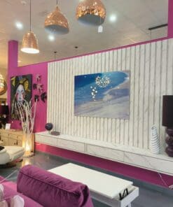 COMPOSICION PARED MARMOL BLCO 180 + LED