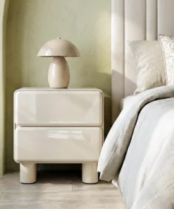 MESITA LACADO CREMA DM DORMITORIO 56,50 X 42,50 X 56,50 CM