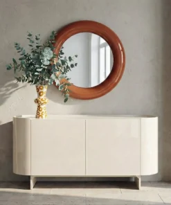 APARADOR LACADO CREMA MÁRMOL-DM SALÓN 160 X 45 X 75 CM