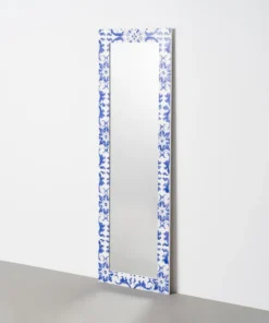 ESPEJO TEXTURA BLANCO-AZUL MADERA 53 X 2 X 155 CM